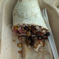An abomination of a burrito at CLT - Tequileria in Charlotte