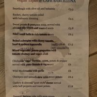 Vegan night and vegan tapas!  at Cafe Barcelona in South West London