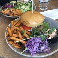 burger and buddha bowl at Mahalo  - Odengatan in Stockholm