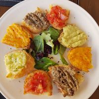 Bruschette at Ciriera Osteria Vegan in Trequanda