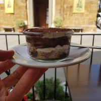 Tiramisu at Ciriera Osteria Vegan in Trequanda