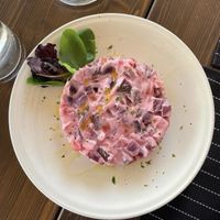 This beet dip was SO delicious  at Ciriera Osteria Vegan in Trequanda