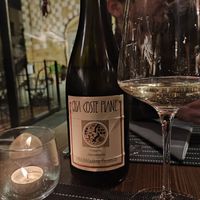 Prosecco Valdobbiadene Bio at Ciriera Osteria Vegan in Trequanda