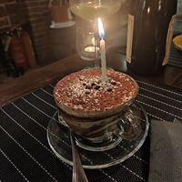 Tiramisù at Ciriera Osteria Vegan in Trequanda