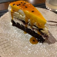 Passion fruit pie  at Ciriera Osteria Vegan in Trequanda
