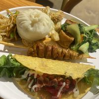 Vegan Taco, Bao, skewers, noodles, vegetables etc.   at SUHU 素虎 - Qianmen in Beijing