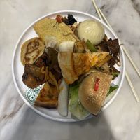 An overloaded plate #Veganuary at SUHU 素虎 - Qianmen in Beijing