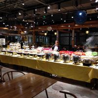 Buffet inside Vegetarian Tiger Qianmen at SUHU 素虎 - Qianmen in Beijing