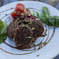 Falafel on Sourdough, hummus, pea, beet root 😋 at Cliffs in Margate