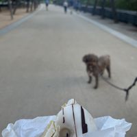 rosquilla de chocolate blanco  at Dolce & Vegana in Madrid