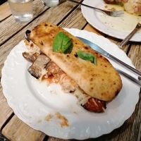 Panuozzo melanzane parmigiana at Dolce & Vegana in Madrid