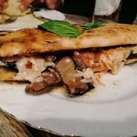 Panuozzo melanzane parmigiana at Dolce & Vegana in Madrid