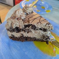 Chocolate cake at Dolce & Vegana in Madrid