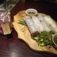 Amazing summer rolls at V's Home in Hanoi