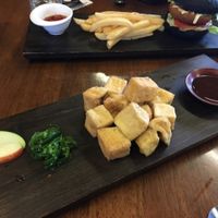 salt and pepper tofu  at Water Drop Vegetarian Cafe in Christchurch