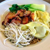 BBQ noodles at Water Drop Vegetarian Cafe in Christchurch