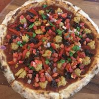 Mexican pizza w/out olives and mozzarella  at Pizza Luna / Tito's Burritos in Koh Phangan