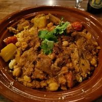 Vegan tagine with soya "meat" at Cantina Teguise in Lanzarote