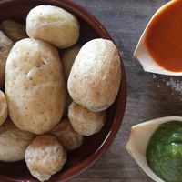 Papas arrugadas  at Cantina Teguise in Lanzarote