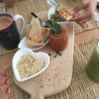 Hommous and gazpacho  at Gaïa  in Marrakech