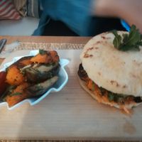Vegan burger at Gaïa  in Marrakech