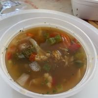 This was the vegetable soup I got at Pachamama Health Food in Humacao