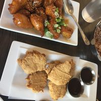 Orange chicken and chicken nuggets at My Vegan in Los Angeles