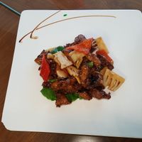 Kung pao Chinese yam puffs at Amrita in Shanghai