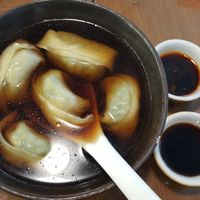 Wontons filled with shepherd's purse at Amrita in Shanghai