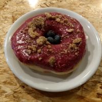Blueberry crumble doughnut (vegan) at Strange Matter Coffee - Downtown in Lansing