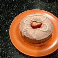 Berries and cream at Strange Matter Coffee - Eastside in Lansing