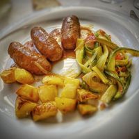 Salsicce di seitan e ceci in salsa barbecue  at Hotel Ristorante Onda Azzurra in Albisola Superiore