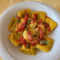 Ravioli boragine e erbette   at Hotel Ristorante Onda Azzurra in Albisola Superiore