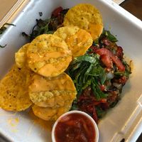 Vegan roasted red pepper flaky bake at Flavors Eatery in Lebanon