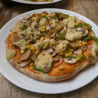 Yummy pizza too! at Donde Gopal in Quito