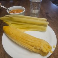 Humita vegana at Donde Gopal in Quito