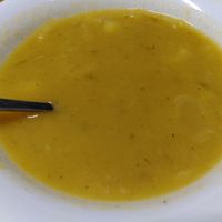 Melloco soup (potato soup) at Donde Gopal in Quito