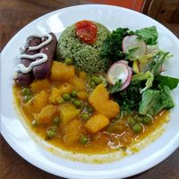 Main plate meal of the day at Donde Gopal in Quito