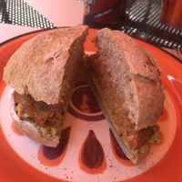 Quinoa burger  at Bigote - Cuenca in Quito
