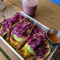 Breakfast tacos and smoothie at ATX Food Co in Austin