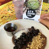 Yum 😋 Blueberry Pancake! at ATX Food Co in Austin