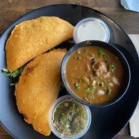 Empanadas with a side of chilli  #Veganuary at Vida Eatery  in Bakersfield