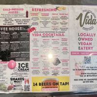 Menu  at Vida Eatery  in Bakersfield