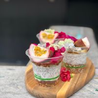 Vegan/ GF chia puddings  at Lil-Ego Cafe in Ormeau