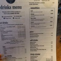 Drinks menu February 2024  at Lil-Ego Cafe in Ormeau