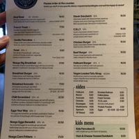 Food menu February 2024  at Lil-Ego Cafe in Ormeau