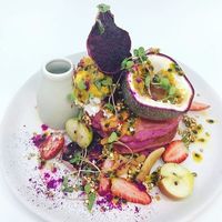 This gem of a cafe has so many amazing vegan options! The staff impressed me with their friendliness, the food was top notch and the presentation amazing! They had about 6 different raw vegan slices/desserts too.  at Lil-Ego Cafe in Ormeau