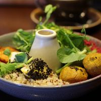 Falafel bowl at Lil-Ego Cafe in Ormeau