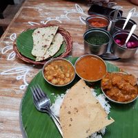 3 choice thali set at Roti Daal in Canggu