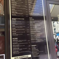 Menu at Bistrot Beyrouth in Paris